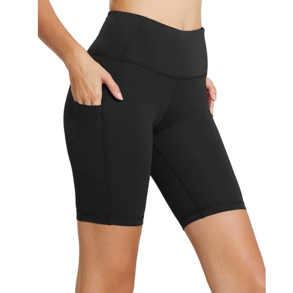 NWT High Waist Biker Shorts Workout Yoga Running Gym Compression Spandex Shorts